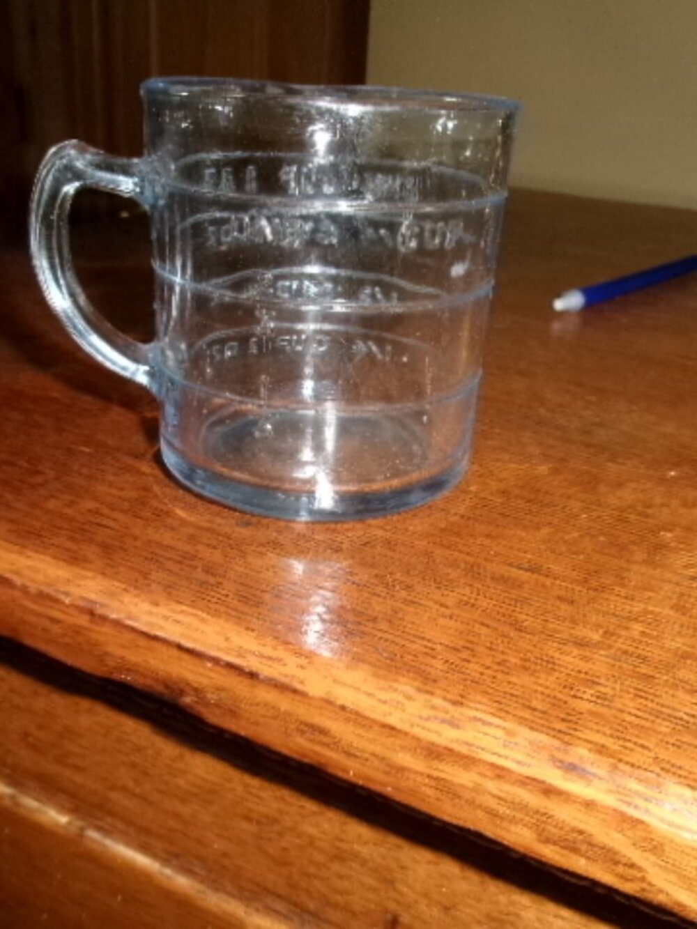 Vtg blue Fire king rare one cup measuring cup aqua blue